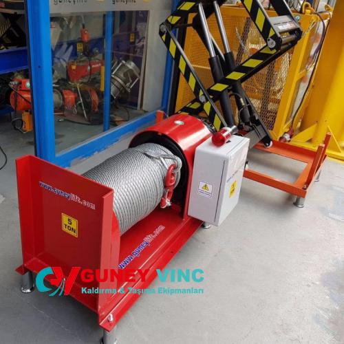 5 ton yatay şanzıman yer vinç 100 metre